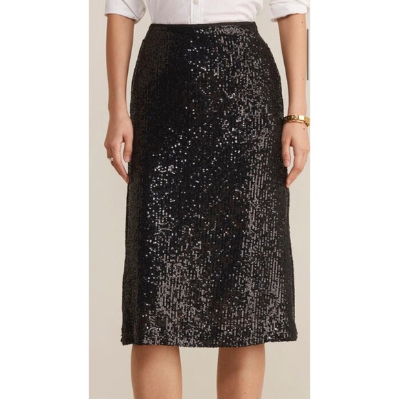 Vineyard Vines Dresses & Skirts - NWT Vineyard Vines Black Sequin Midi Skirt Sz XL MSRP $228